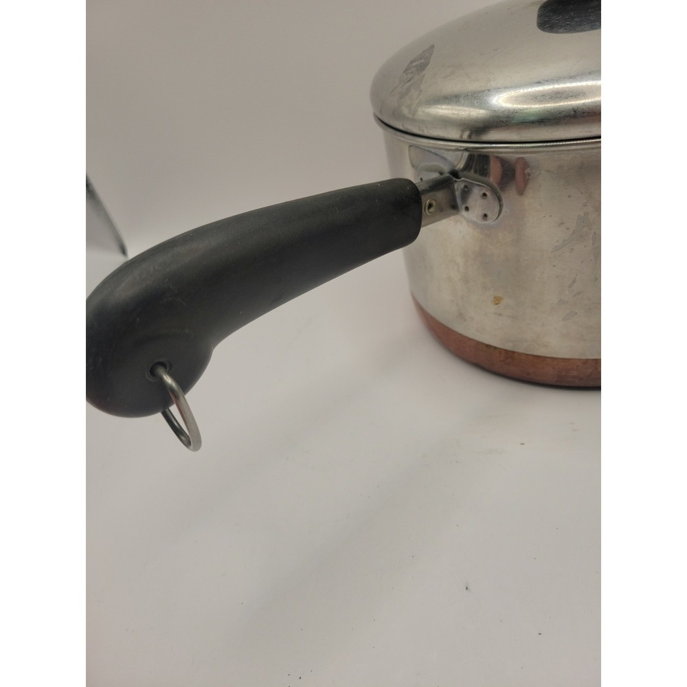Vintage Revere Ware 3 Qt Saucepan Copper Clad Bottom Pot Lid‎ Indonesia... - Picture 3 of 7